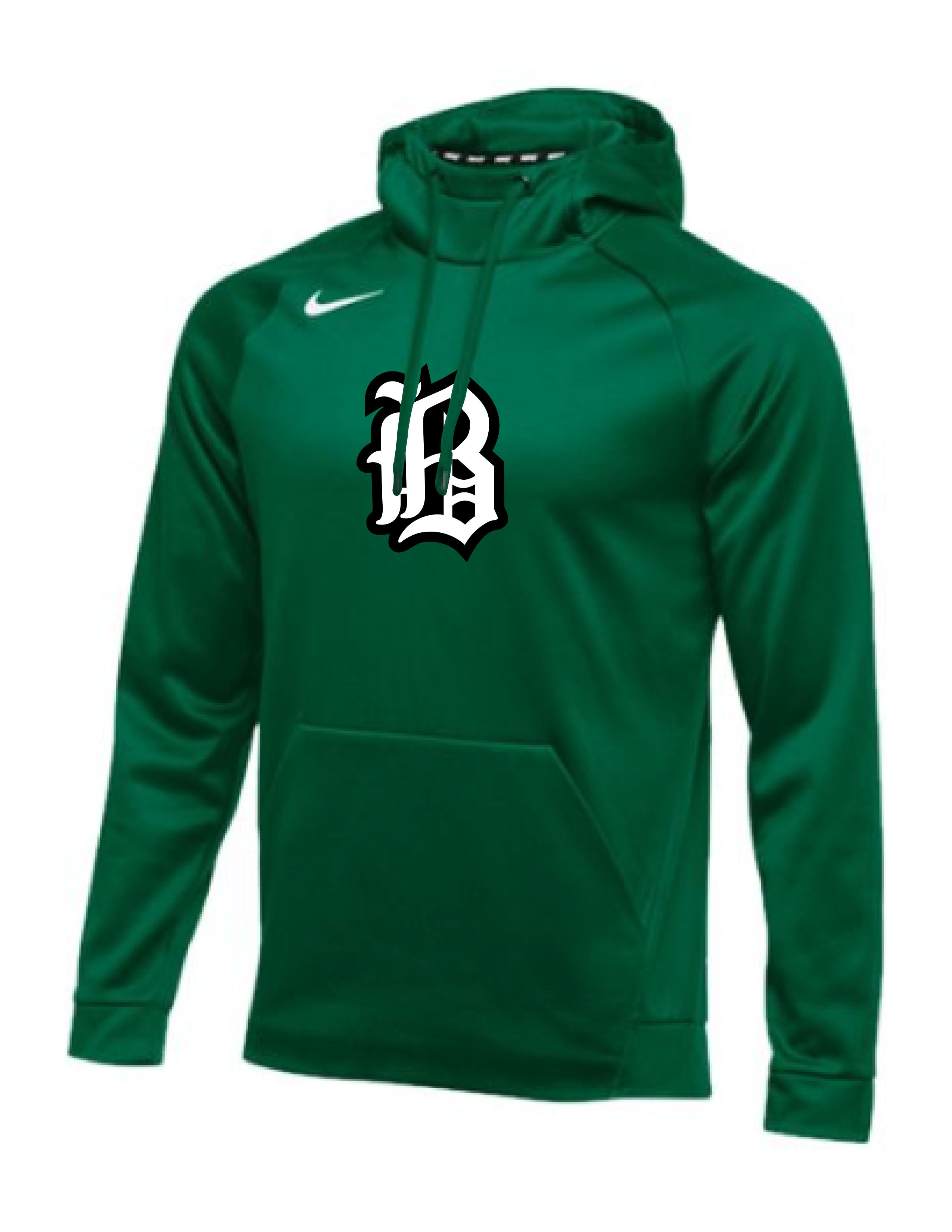 Badin Baseball Nike Therma Hoodie Green The Spirit Shop