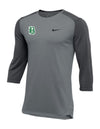 Badin Baseball - Nike Flux 3/4-Sleeve Baseball Top (Grey)