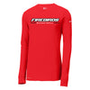 West Basketball Nike Dri-FIT Cotton/Poly LS Tee (Red)