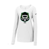 Badin Football Nike Ladies Core Cotton Long Sleeve Scoop Neck Tee (White)