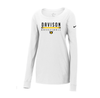 Davison Basketball - Nike Ladies Core Cotton Long Sleeve Scoop Neck Tee (White)