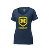 Moeller Hockey - Nike Ladies Core Cotton Scoop Neck Tee (Navy)