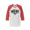 Lakota West Athletics 2021 - Tri-Blend 3/4-Sleeve Raglan Tee (Vintage Red/White)