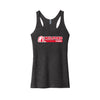 Milford Tennis 2021 - Women’s Tri-Blend Racerback Tank (Black/Red Frost)