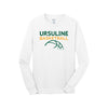 Ursuline Basketball 2020 - Long Sleeve Core Cotton Tee (White) - Ursuline Basketball Logo