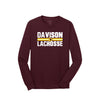Davison Lacrosse 2021 - Long Sleeve Core Cotton Tee (Maroon)