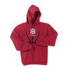 Indian Hill MS Basketball 2021 - Essential Fleece Hooded Sweatshirt (Red)