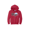 Oak Hills Swim and Dive 2022 - Youth Core Fleece Pullover Hooded Sweatshirt (Red)