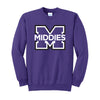 Middletown Athletics - M Logo Fleece Crewneck Sweatshirt (Purple)