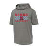 Kings Youth Lax 2023 - Sport-Wick Fleece Short Sleeve Hooded Pullover (Dark Smoke Grey)