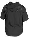 Riverbats Winter Baseball 2021 - Rawlings Men's Half-Zip Short Sleeve Hoodie (Black)