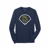 Sluggers Fall Baseball 2021 -  Port & Company® Youth Long Sleeve Core Cotton Tee (Navy)
