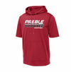 Preble Shawnee Boys Basketball 2021 - Sport-Wick Fleece Short Sleeve Hooded Pullover (Red)